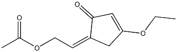 5-[(Z)-2-アセチルオキシエチリデン]-3-エトキシ-2-シクロペンテン-1-オン 化学構造式