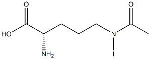 (2S)-2-Amino-5-(iodoacetylamino)pentanoic acid Structure