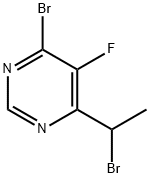 Pyrimidine, 4-bromo-6-(1-bromoethyl)-5-fluoro- Struktur