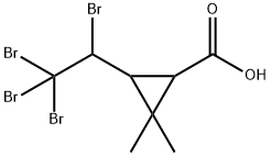 3-(1，2，2，2-tetrabromoethyl)-2，2-dimethyl cyclo-propane carboxylic acid Struktur