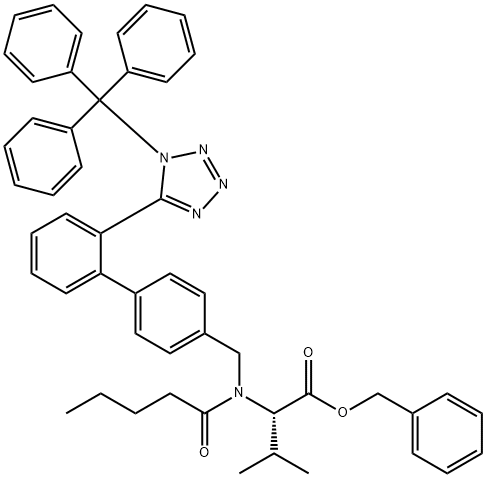 N-[(2′-(1-Triphenylmethyl-Tetrazole-5-Yl)Biphenyl-4-Yl]-Methyl]-N-Valeryl-L- Valine Benzyl Ester Structure