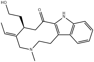 (6S)-5-[(E)-Ethylidene]-1,2,3,4,5,6,7,9-octahydro-6-(2-hydroxyethyl)-3-methyl-8H-azecino[5,4-b]indol-8-one Structure