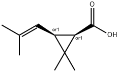 cis-(±)-2,2-dimethyl-3-(2-methylprop-1-enyl)cyclopropanecarboxylic acid Structure