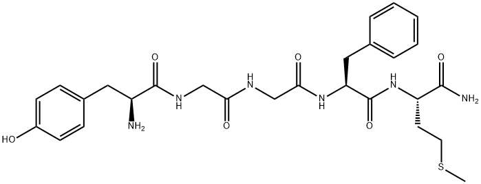 甲硫氨酸脑啡肽酰胺, 60117-17-1, 结构式