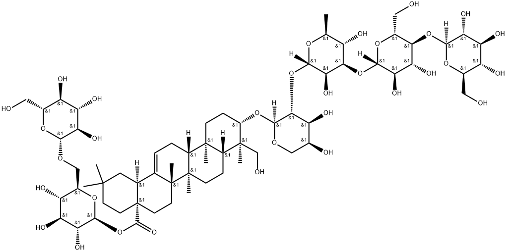 灰毡毛忍冬皂苷乙, 136849-88-2, 结构式