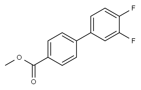 [1,1'-Biphenyl]-4-carboxylic acid, 3',4'-difluoro-, methyl ester Structure