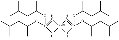 zinc O,O,O',O'-tetrakis(1,3-dimethylbutyl) bis(phosphorodithioate) Structure