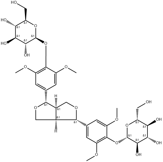 (1S)-1β,4β-ビス[4-(β-D-グルコピラノシルオキシ)-3,5-ジメトキシフェニル]-3aβ,4,6,6aβ-テトラヒドロ-1H,3H-フロ[3,4-c]フラン
