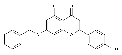 2,3-Dihydro-5-hydroxy-2-(4-hydroxyphenyl)-7-(phenylmethoxy)-4H-1-benzopyran-4-one, 874202-29-6, 结构式