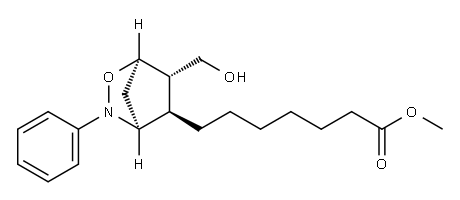 2-Oxa-3-azabicyclo[2.2.1]heptane-5-heptanoic acid, 6-(hydroxymethyl)-3-phenyl-, methyl ester, (1R,4S,5R,6S)-rel-