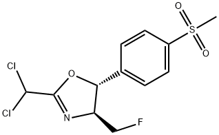 Oxazole, 2-(dichloromethyl)-4-(fluoromethyl)-4,5-dihydro-5-[4-(methylsulfonyl)phenyl]-, (4S,5R)- Structure