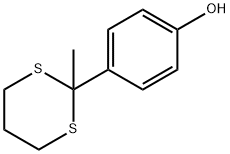 Phenol, 4-(2-methyl-1,3-dithian-2-yl)- Structure