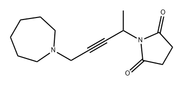 2,5-Pyrrolidinedione, 1-[4-(hexahydro-1H-azepin-1-yl)-1-methyl-2-butyn-1-yl]- Structure