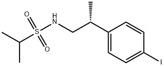 2-Propanesulfonamide, N-[(2R)-2-(4-iodophenyl)propyl]- Structure