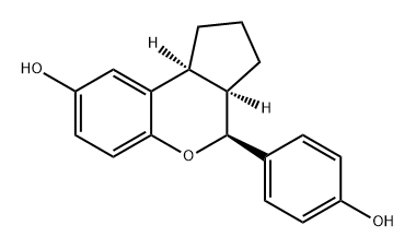 Cyclopenta[c][1]benzopyran-8-ol, 1,2,3,3a,4,9b-hexahydro-4-(4-hydroxyphenyl)-, (3aR,4S,9bS)- Structure