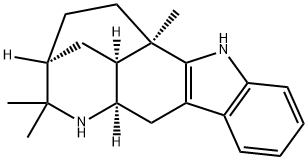 (3S)-2,3,4,4aα,5,6,11,11aα-Octahydro-2,2,5-trimethyl-3,5β-ethano-1H-pyrido[3,2-b]carbazole Structure
