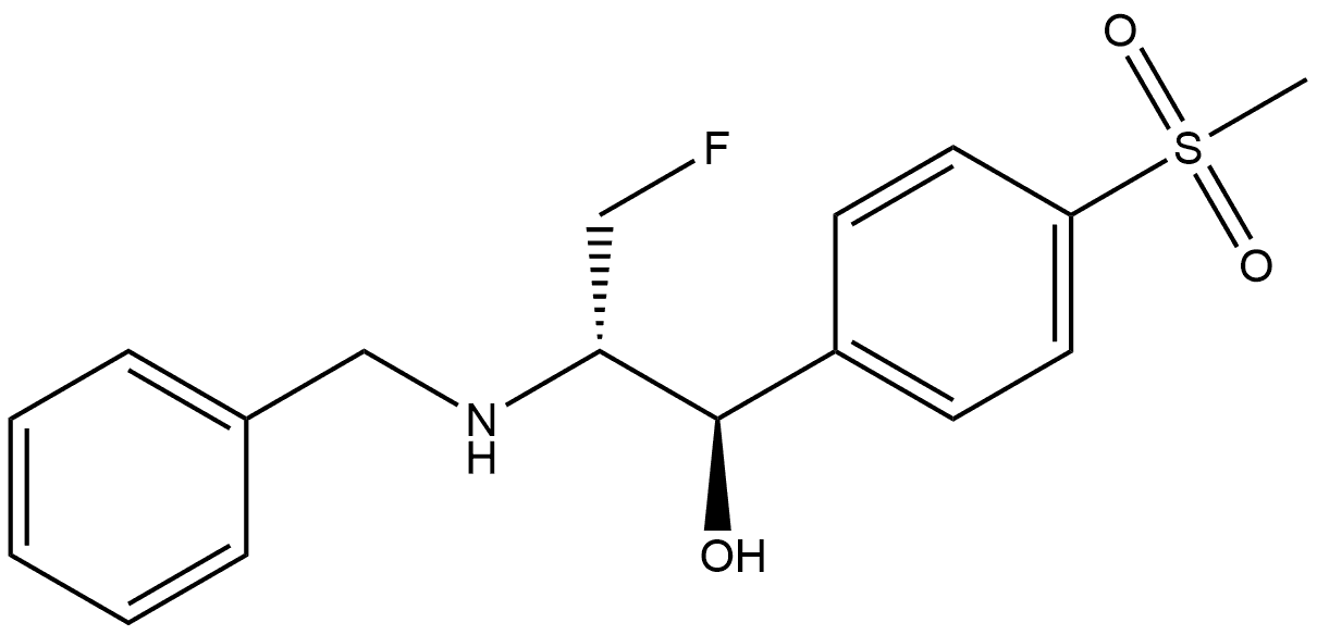 Benzenemethanol, α-[(1S)-2-fluoro-1-[(phenylmethyl)amino]ethyl]-4-(methylsulfonyl)-, (αR)-