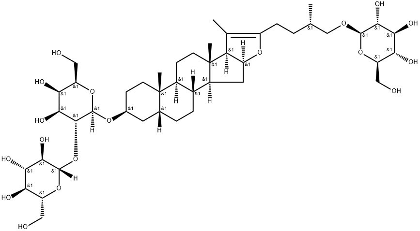 知母皂苷B3, 142759-74-8, 结构式