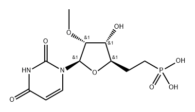 1-[6-Phosphono-2-O-methyl-β-D-ribo-hexofuranosyl]uracil Structure
