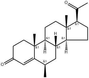 6β-Methylpregn-4-ene-3,20-dione Structure