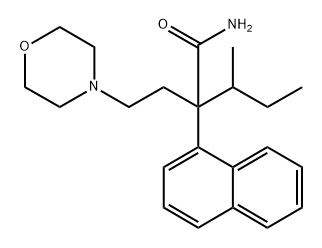 α-(sec-Butyl)-α-(1-naphtyl)-4-morpholinebutyramide 结构式