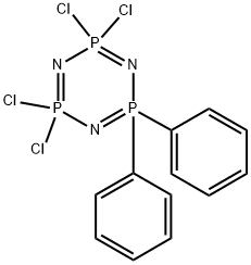 2,2,4,4-tetrachloro-6,6-diphenyl-1,3,5-triaza-2$l^{5},4$l^{5},6$l^{5}- triphosphacyclohexa-1,3,5-triene Structure