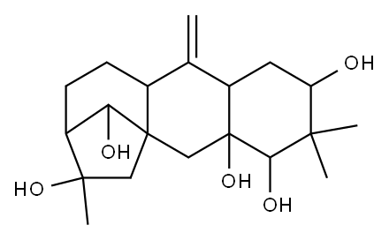 (2S,10aα,11aα,12R)-Tetradecahydro-3,3,7-trimethyl-11-methylene-5aβ,8β-methano-5aH-cyclohepta[b]naphthalene-2α,4α,4aβ,7β,12-pentol Structure