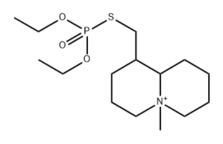 2H-Quinolizinium, 1-[[(diethoxyphosphinyl)thio]methyl]octahydro-5-methyl- Structure