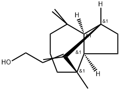 2-[(1S,3aα,8aα)-Decahydro-4,8,8-trimethyl-1β,4β-methanoazulen-9-ylidene]ethanol Structure
