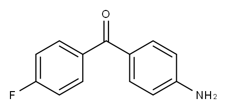 (4-アミノフェニル)(4-フルオロフェニル)メタノン 化学構造式