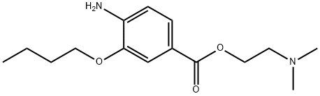 2-(ジメチルアミノ)エチル 4-アミノ-3-ブトキシベンゾアート 化学構造式