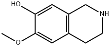 1,2,3,4-四氢-6-甲氧基-7-异喹啉醇 结构式