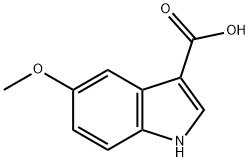 5-メトキシインドール-3-カルボン酸水和物 化学構造式