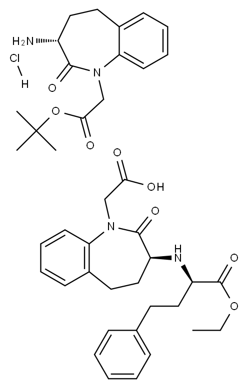 (S)-3-Amino-2,3,4,5-Tetrahydro-2-Oxo-1H-1-Benzazepine-1-AceticAcid1,1-DimethylEthylEster,BenazeprilHcl Structure