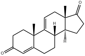 アンドロスタ-4,9(11)-ジエン-3,17-ジオン 化学構造式