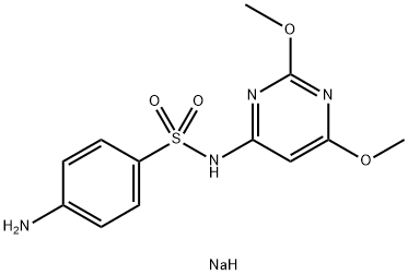 磺胺间二甲氧嘧啶钠, 1037-50-9, 结构式