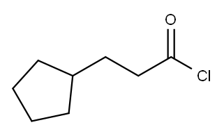 Cyclopentylpropionyl chloride  Structure
