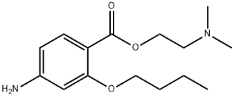 2-(ジメチルアミノ)エチル=4-アミノ-2-ブトキシベンゾアート 化学構造式