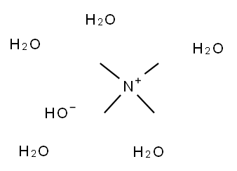 テトラメチルアンモニウムヒドロキシド五水和物 化学構造式