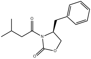 (S)-3-(3-甲基丁酰基)-4-苄基-2-恶唑烷酮, 104266-90-2, 结构式