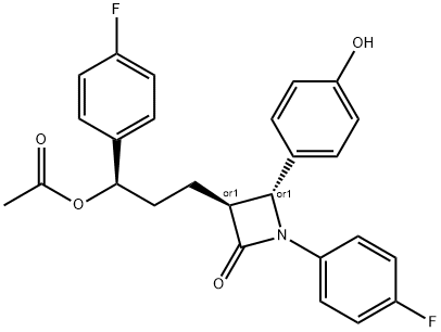 3-O-乙酰基依折麦布, 1044664-24-5, 结构式