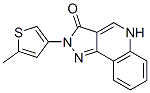 2-(5-メチル-3-チエニル)-2,5-ジヒドロ-3H-ピラゾロ[4,3-c]キノリン-3-オン 化学構造式