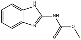 2-(メトキシカルボニルアミノ)-1H-ベンゾイミダゾール 化学構造式