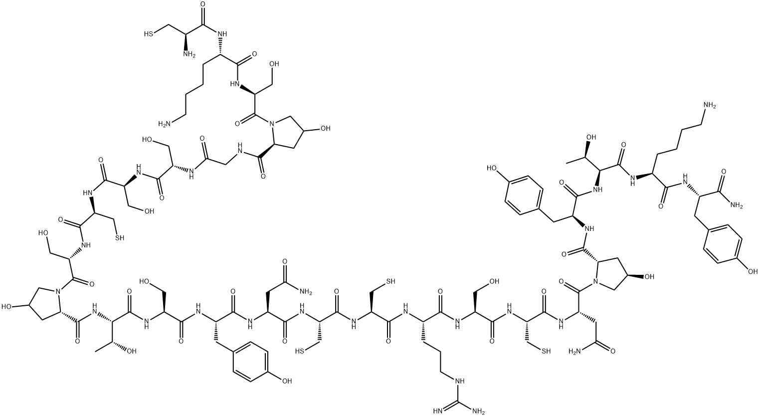 Ω-芋螺毒素, 106375-28-4, 结构式