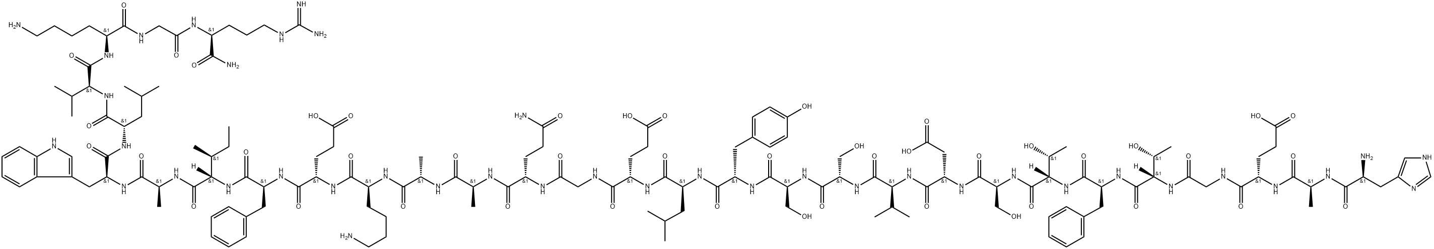 胰高血糖素样肽1(7-36)酰胺(人), 107444-51-9, 结构式
