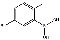 5-ブロモ-2-フルオロフェニルボロン酸 化学構造式