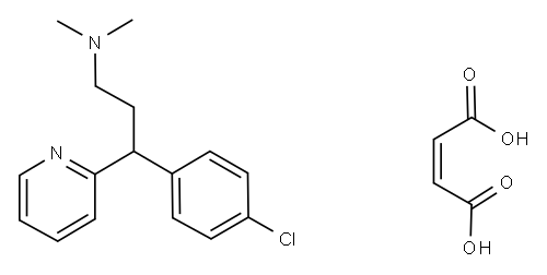 马来酸氯苯那敏, 113-92-8, 结构式