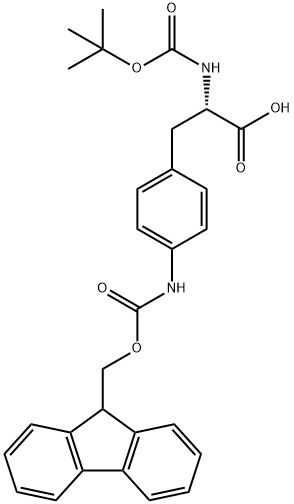 BOC-L-4-(9-芴甲氧羰基氨基)苯丙氨酸, 114346-31-5, 结构式