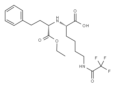N2-(1S-Ethoxycarbonyl-3-phenylpropyl)-N6-trifluoroacetyl-L-lysine Structure