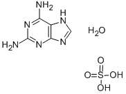 1H-Purine-2,6-diamine sulfate (2:1) monohydrate Struktur